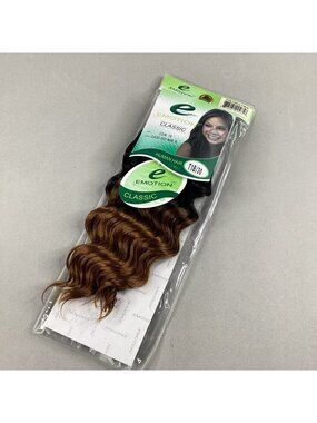 10" Ripple Deep Wave #T1B/30 Black Brown Blended Hair Extensions Track Emotion